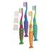 4-Pack of Kids Children Boy Girl Toddler Extra Soft Bristle Easy Grip BPA Free Toothbrush Set w/Suction Base and Travel Dust Covers