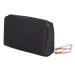 Makeup Bag Large Capacity Polyester Smooth Zipper Toiletry Bag for Women Girls Travel Home Storage Black Red