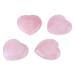 BORDSTRACT Rose Quartz Heart 40 Pieces Pink Crystal Decor Healing Stone Love Expression Gemstone