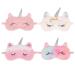 Heyu-Lotus 4 Pcs Kids Eye Masks for Sleeping Kids Eye Mask Cute Unicorn Animal Plush Sleeping Mask Kids Sleeping Mask for Girls Adult Children(Pink+White+Corlorful+Pink&White)