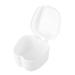Qanyegn prostheses storage box white dental prosthesis prosthesis box teeth storage box with filter sieve container storage box for braces or dentures clean and store