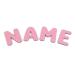 Acrylic door letters 7cm letters for children's room door individual name plate door sign wall decoration pink