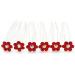 Bridal/Wedding/Prom/Party Set Of 6 Red Austrian Crystal Daisy Flower Hair Pins In Silver Tone - Buy Online on GoSupps.com