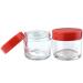 Beauticom 12 Piece Acrylic Round Clear Jars - 1 oz Creams Lotions Cosmetics Ointments | USA Made Flat Top Lids - Buy Online on GoSupps.com