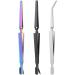 Colored Titanium Double Ended Nail Pincher Stainless Steel Nail Shaping Stick Multifunctional Nail Clip Tweezers Tool for Manicurist Colored Titanium(straight) - Buy Online on GoSupps.com