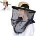 Mosquito Head Net Hat Sun Hats with Hidden Net Mesh Mask Cream(1pack)