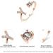 DNCG Ladies 26 English Letter Ring Simulated Diamond Ring Open Adjustable Rose Gold Ring - Buy Online on GoSupps.com