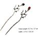 FRCOLOR Metal Chopsticks Flower Hair Accessories Rose Flower Hair Sticks Flower Hair Pin Retro Hair Chopstick Bun Hair Holder Valentines Day Black+Red Metal Chopsticks Flower Hair Accessories - Buy Online on GoSupps.com