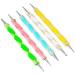 Hrhyme 5Pcs 2 Way Dotting Pen Tool Nail Art Tip Dot Paint Manicure Kit - Multicolor - Buy Online on GoSupps.com