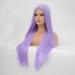 Rainbow Snow Purple Synthetic Lace Front Wig - Lavender Purple Hair with Baby Hair for Women | Long & Natural Heat-Resistant Cosplay Wig - Buy Online on GoSupps.com