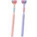Ghzste 4 pieces of three-head toothbrush toothbrush with soft bristle toothbrush brisk travel toothbrush for adults V-shaped toothbrush