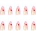 False Nails Short Full Cover French Red Heart Christmas Festival Press on Nails 24 Pieces Nail Art Tips for Nail Salons and Women DIY Nail Art - Buy Online on GoSupps.com