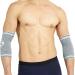 Neotech Care Elbow Support Sleeve - Bamboo Fiber 3D Weaving Knitted Fabric - Elastic & Breathable - For Golf Tennis Sports - Right or Left Arm - Grey Colour (Size L 1 Pair) L 2