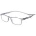 MONTANA ready-made reading glasses/aid made of plastic with magnetic temple ends in various colours Grey + 1.50