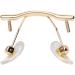 CASOTA Replacement Eyeglass Nose Pad Holder Nose Bridge Nose Bridge Replacement for Rimless Glasses Eyeglass Repair Accessories for Adults -Gold