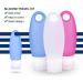 4PC Silicone Travel Bottles Set - Refillable Shampoo Lotion & Cream Containers with Bag for International Travel - Buy Online on GoSupps.com
