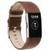 Compatible for Fitbit Charge 2 Bands, VOMA Genuine Leather Replacement Wristband Strap for Fitbit Charge 2 HR Women Men Chocolate Brown