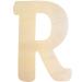 Large Wooden Letters 30cm Wooden Letter for Crafts Children's Names Capital Alphabet 5mm Thick Unfinished MDF Wood Slices Nursery Wall Hanging Art Stencils Sign Board Painting Home Decor (R)
