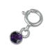 Nail Piercing Silver with Purple Stone - 925 Sterling Silver Nail Art for Fingers & Toes - International Shipping - Buy Online on GoSupps.com