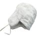 Fur Winter Ushanka Russian Hat with Secret Pocket & Red Star Emblem - X-Large White - Buy Online on GoSupps.com