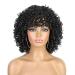 Curly Wigs for Black Women | Premium Short Synthetic Kinky Afro Wig with Bangs - Buy Online on GoSupps.com