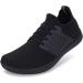 WHITIN Women's Wide Minimalist Barefoot Shoes | Zero Drop Sole 10 Wide W85 | All Black