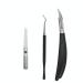 Fingernail Clippers Nail Clippers Scissors Set 3pcs Pedicure Olecranon Pliers Dead Skin Nail Pedicure Care Tools Manicure Grooming Kits Nail Clipper for Men (Color : Black)