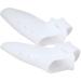 Wlype 2 pieces silicone gel footfinger two-hole toe spreader thumb valgus protection bale adjuster hallux-valgus protection relief of pain foot care (white s l) White s l