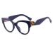 Zhuyiqz fashion big reading glasses glasses robust anti blue light computer reader clear view hd flat light mirror women (color: c2 size: +100) +100 C2
