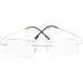 Super Light Titanium Rimless Reading Glasses for Women & Men - Gold +1.50 - Stylish & Comfortable Reading Aid - Buy Online on GoSupps.com