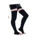 GPAR Premium Medical compression stockings of open toe class 2 23-32 mmHg for varicose veins edema leg pain swollen feet spider veer - Unisex XL Black