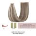 Hotlulana Tape-In Hair Extensions | Real Hair Chestnut Brown to Blonde Highlights (#P6/613) | 24 Inch 50g Invisible 100% Natural - 20pcs Skin Weft - Buy Online on GoSupps.com