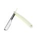 Barber Edge Steel Razor Vintage Folding Metal Razor for Men without Blade (White)