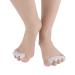 GALPADA 1 Pair Gel Bunion Pads Dividers Bunion Sleeves Splint Protector Gel Stretcher Hammer Cushions Streightener Alignment Spreader White Sports