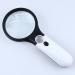 Large Magnifying Glass with Light 10X 20X 45X Handheld Illuminated Magnifier with 3 LED Lights UV Light Storage Bag Clean Cloth for Seniors Reading Inspection (White and blackmodel) - Buy Online on GoSupps.com