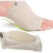 2 Pair High Arch Support Brace Compression Sleeve with Gel Pad Cushion Pillow for Flat Feet Foot Arch Support Shoe Insert Insole Helps Relief Plantar Fasciitis Under Boots (2 Pairs Nude)