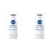 NIVEA Express Body Lotion (400 ml) light fast -moving body lotion moisturizing body cream with marine minerals and Nivea deep care serum (pack with 2) 400 ml (2 pack)