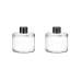 2 pcs 50ml/1.7oz empty diffuser bottles made of clear round glass container for diffuser glass fragrance accessories for DIY replacement reed diffusor sets manual decoration