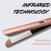 Aria Beauty XO Pro 1 Rose Gold Flat Iron - Infrared Titanium Tourmaline Plates Heats Up to 450F Dual Voltage | Shop Internationally - Buy Online on GoSupps.com