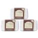 A La Maison Coconut Charcoal Bar Soap 8.8 oz. | 3 Pack Triple French Milled All Natural Soap | Moisturizing and Hydrating For Men, Women, Face and Body