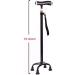 Crutch Telescopic with LED Light Walking Stick Aluminum Alloy Non-Slip Height Adjustable Big Four Feet Walker crutch-11.19 Interesting - Buy Online on GoSupps.com