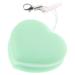 LOGOFUN Screen Wipe Heart Shaped Lens Cleaner Portable Cleaning Wipe Adorable Screen Cleaner Pendants for Bag Hanging Decorations - Green