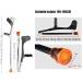 Aluminum Forearm Crutches Silver/Black Folding Crutches Adult with Non Slip Tips Crutches for Walking Ergonomic Adjustable Walking Aids Prosperous - Buy Online on GoSupps.com