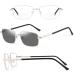 Riccie Photochromic Outdoor Sunglasses for Men - Progressive Multifocal UV400 Reading Glasses +1.0 to +3.0 Anti-Blue Light Protection - Buy Online on GoSupps.com