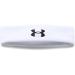 Under Armor men's performance headband comfortable and breathable welding tape headband with Moisture Transport system unit size white