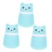 Bo te de 3 Houppettes pour B b d'Ours Bleu R cipient Portable Couvercle Herm tique Anti-Fuite Accessoire Doux pour Peau D licate Voyage et Soin Corporel