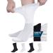 Doctor's Select Diabetic Socks for Men and Women - 4 Pairs Non Binding Socks | Diabetic Socks Women | Mens Diabetic Socks Large 2 Black, 2 White