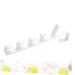 Alipis 3pcs 5 Door Rack Hooks Hat Hangerwhitel The Coat Over Holders Towel Multifunctional Plastic medium White