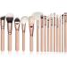 15 pc Makeup Brush Set - Multifunctional Portable Tool for Face & Eye Makeup - Pink - Quality International Shipping - Buy Online on GoSupps.com