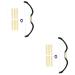 FOMIYES 2pcs Bow Eyebrow Ruler Eyebrow Positioning Ruler Measuring Tool Stainless Steel Eyebrow Trimming